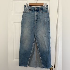 Joe’s denim midi skirt